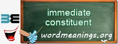 WordMeaning blackboard for immediate constituent